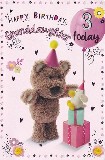 Picture of GRANDDAUGHTER 3RD BIRTHDAY CARD